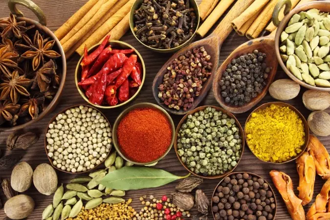 seven Indian spices