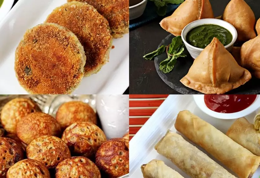 vegetarian Indian snacks