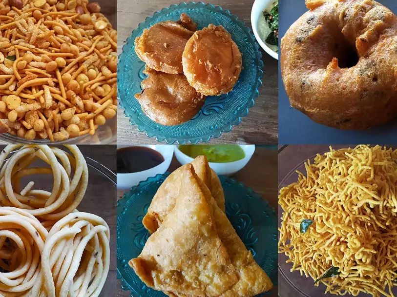 homemade Indian snacks
