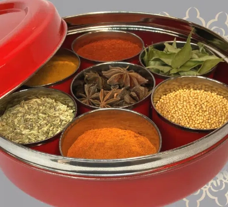 Indian spice box seven spices
