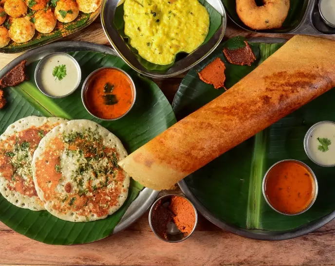 South Indian vegetarian feast