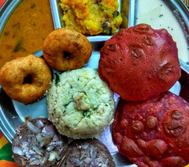 South Indian vegetarian feast