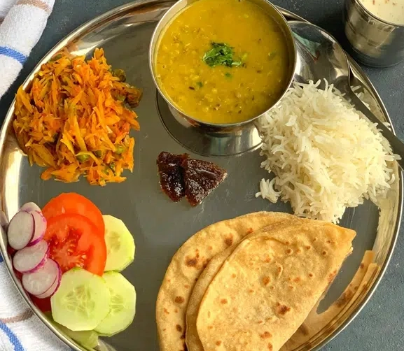 Indian vegetarian lunch