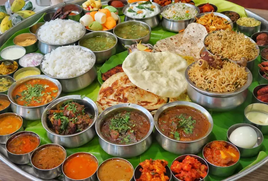 traditional Indian lunch traditional Indian lunch