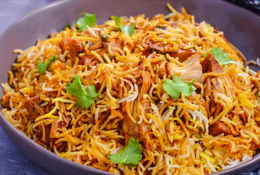 Indian biryani ingredients