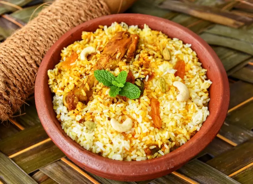 Indian biryani ingredients