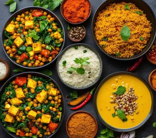 vegetarian Indian recipes for dinner party
