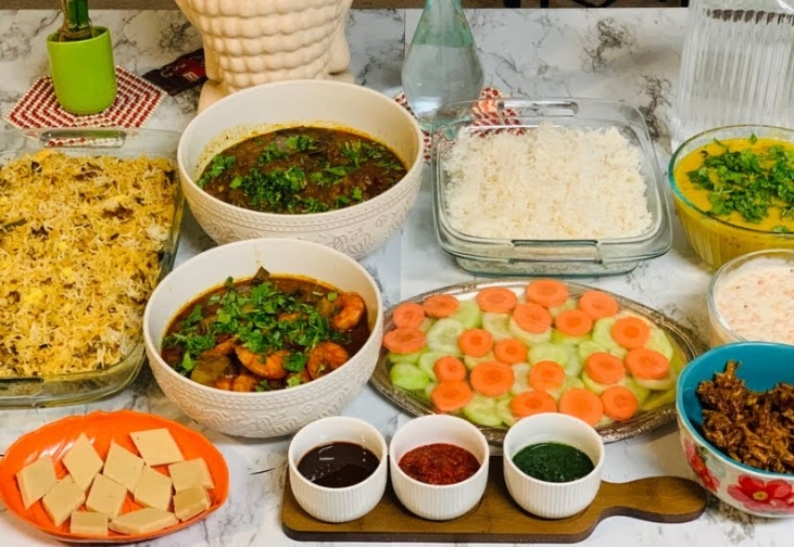 Indian food for guests